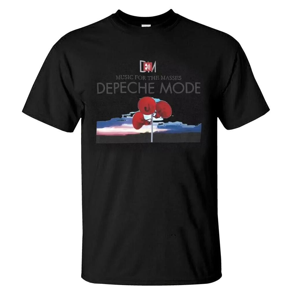 2025 Camisetas Asombrosas Hombres Mujeres Tops de Rosa Negro Por Depeche Cool Mode Camiseta Casual Oversized Música Rock Verano Algodón Manga Corta