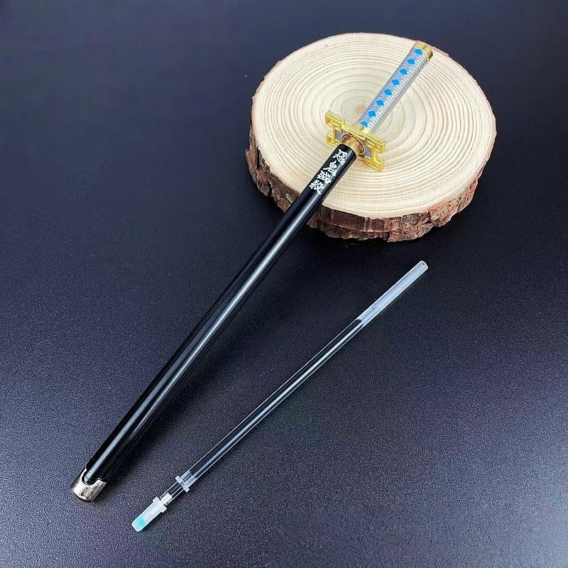 Figurina Modelo de Bolígrafo Firma de 7.8 pulgadas 20 cm Aleación Tamaño Real Bolígrafo de Bola Anime Figura Japonesa Accesorios Suministros de Oficina Regalos