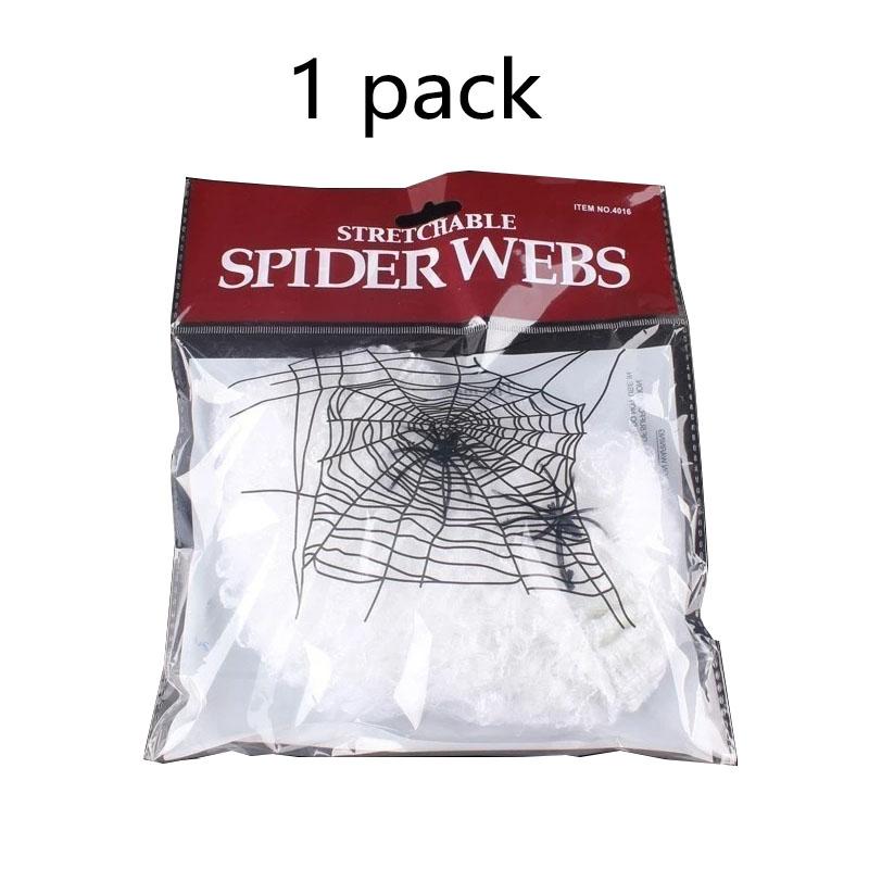 

-Stretchable Spider Webs With 2 Spiders Each,Party Supplies Halloween Cobweb Decorations For Haunted Houses, Room And Household Decoration one size fits all