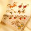 2026 Earrings Simple Personality Cute Bread Strawberry Cherry Fruit European and American Earrings