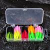 30pcs Soft Fishing Lures 50mm 1.2g Swimbaits Two-Tail Shaped Fishing Baits for Saltwater and Freshwater Bass Crappie Walleye