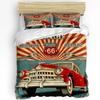 Surf Bedding Set Bed Home Hippie Classic Old Bus with Surfboard Freedom Holida Duvet Cover Quilt Cover Pillowcase For Bedroom