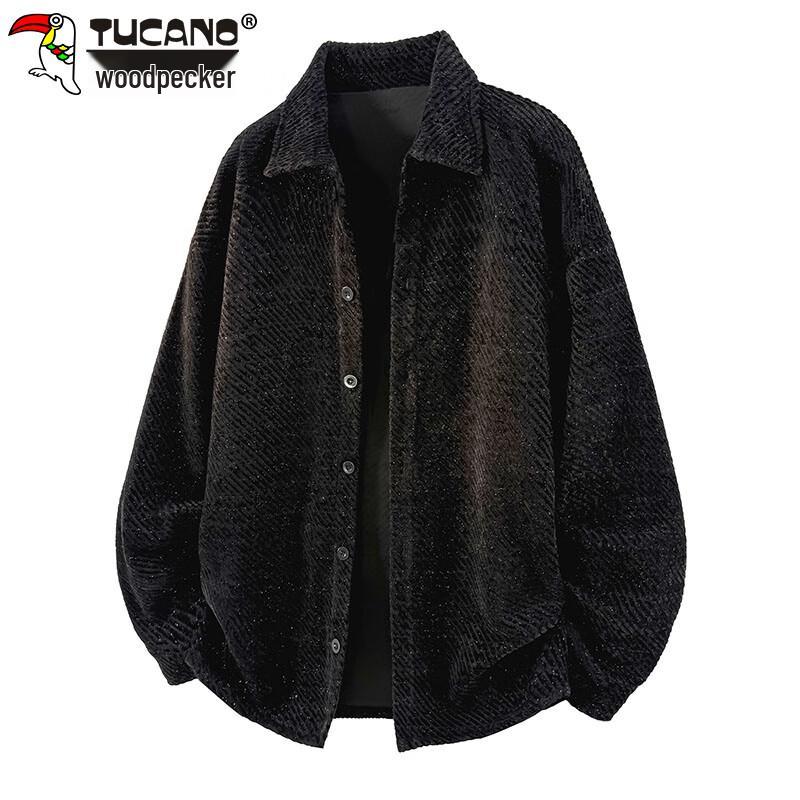 TUCANO Men's Autumn/Winter Textured Lapel Cardigan Jacket