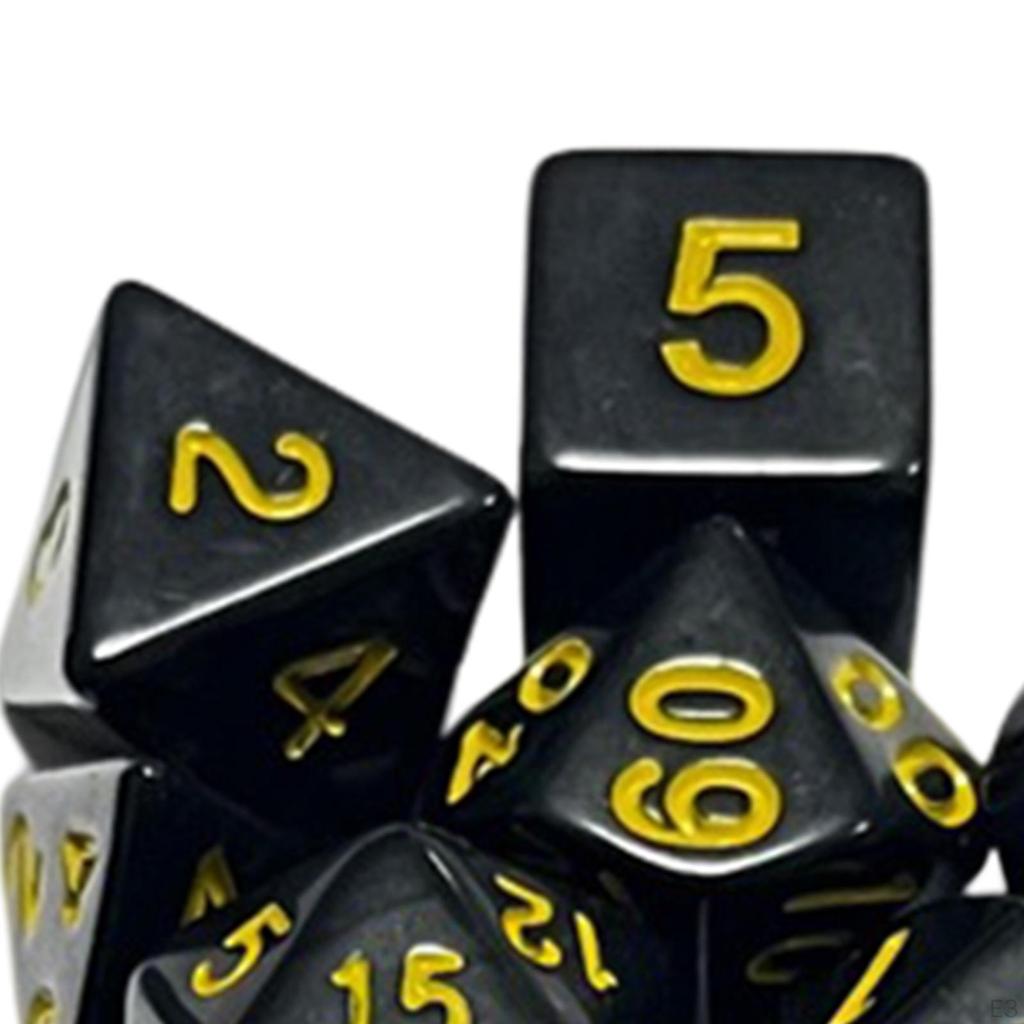 7 Pieces Acrylic Dices Set Dice Game Family Games Accessaries Table for Party Favors