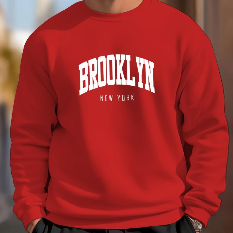 

Crew Neck Sweatshirt, Lightweight & Breathable, Great for Spring Autumn Layering XXL красный