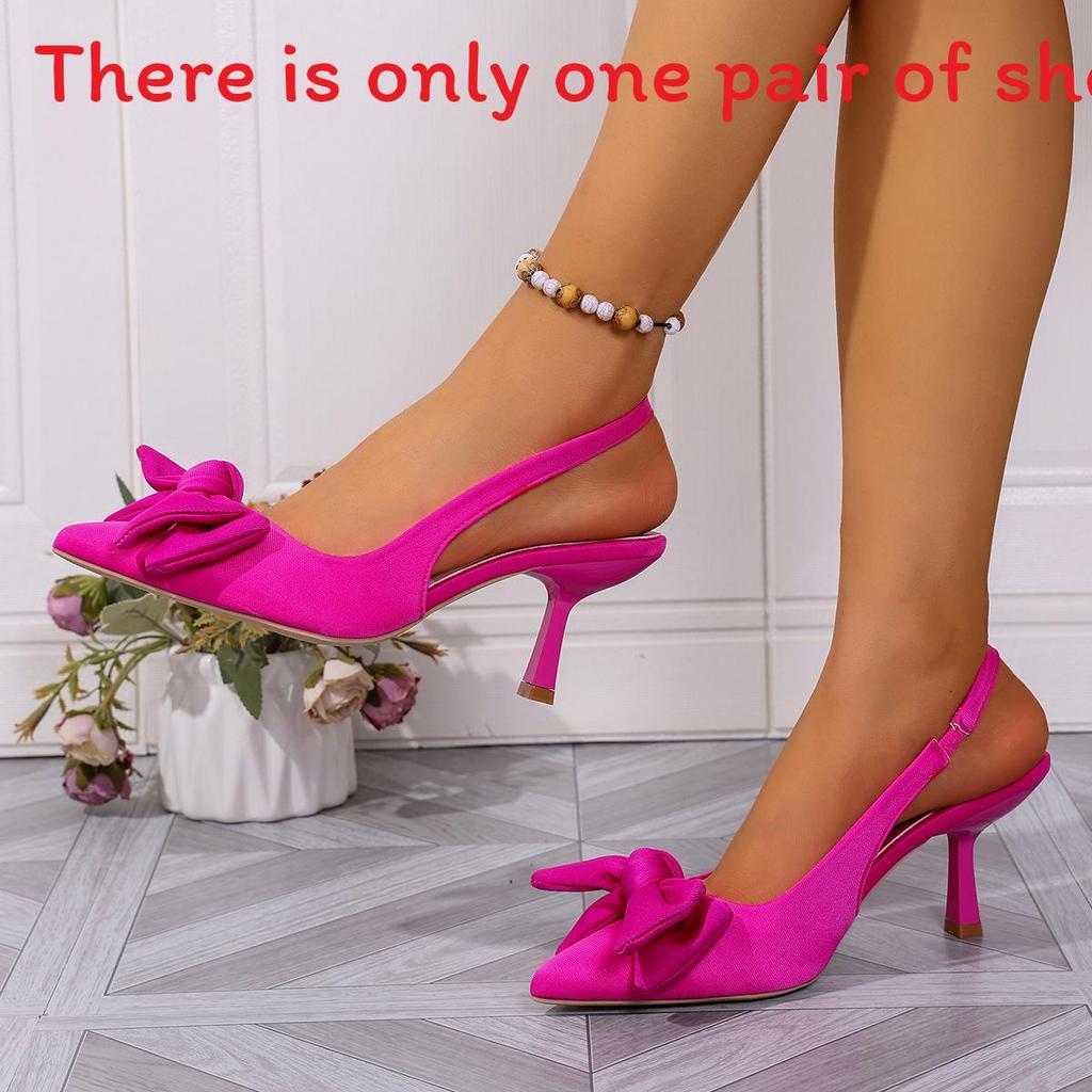 Summer Feminine High Heel Pointed Shoes With Rubber Sole For Daily And Formal Occasions