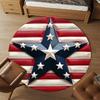 1PC American Flag Star Office Round Area Rug, Under Office Chairs Bedroom Living Room Home Decor, Carpet for Office -1110014