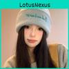 Knitted Hat For Women With Embroidered Letters Warm Winter Fashion Accessory For Casual Wear