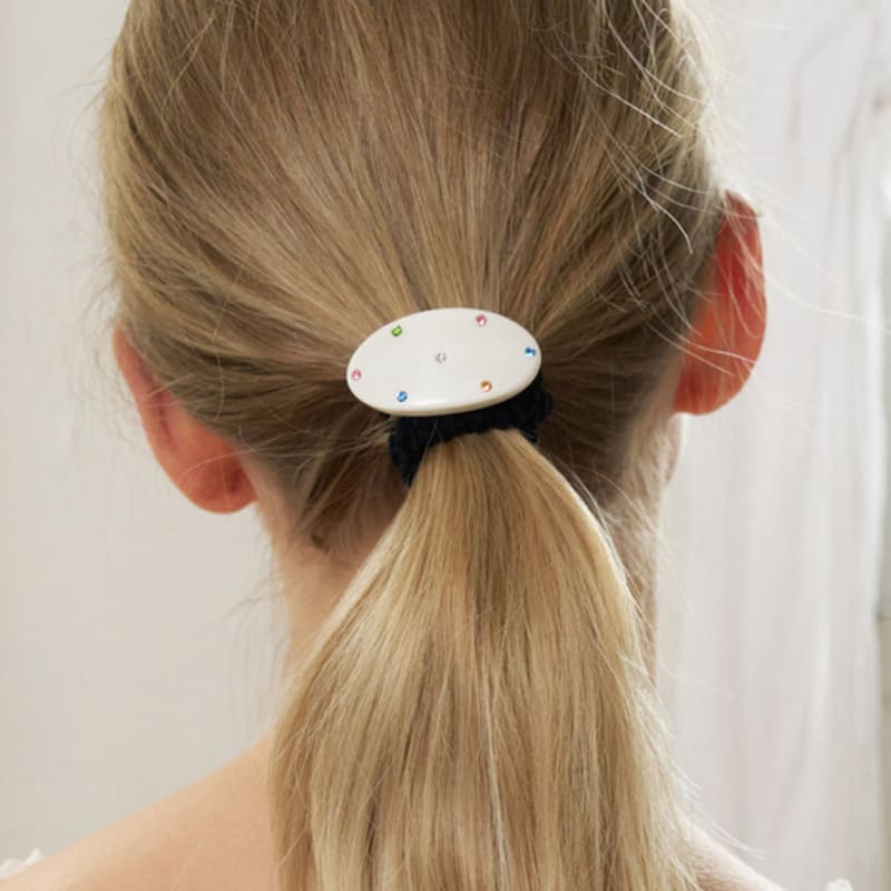FANTASTIC PLANET cubic oval hair strap (2colors)