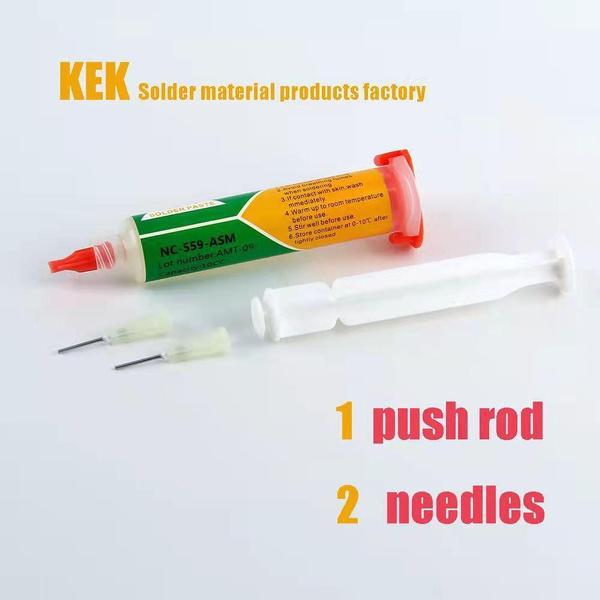 10ml Solder Flux Needle Type Flux Matching Push Rod Needle NC-559-ASM Solder Paste Flux for Soldering