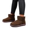 Winter Thick Bottomed Lined Large Head Snow Boots Comfortable Women Warm Short Tube Bread Cotton Shoes Round Toe Boots for Women