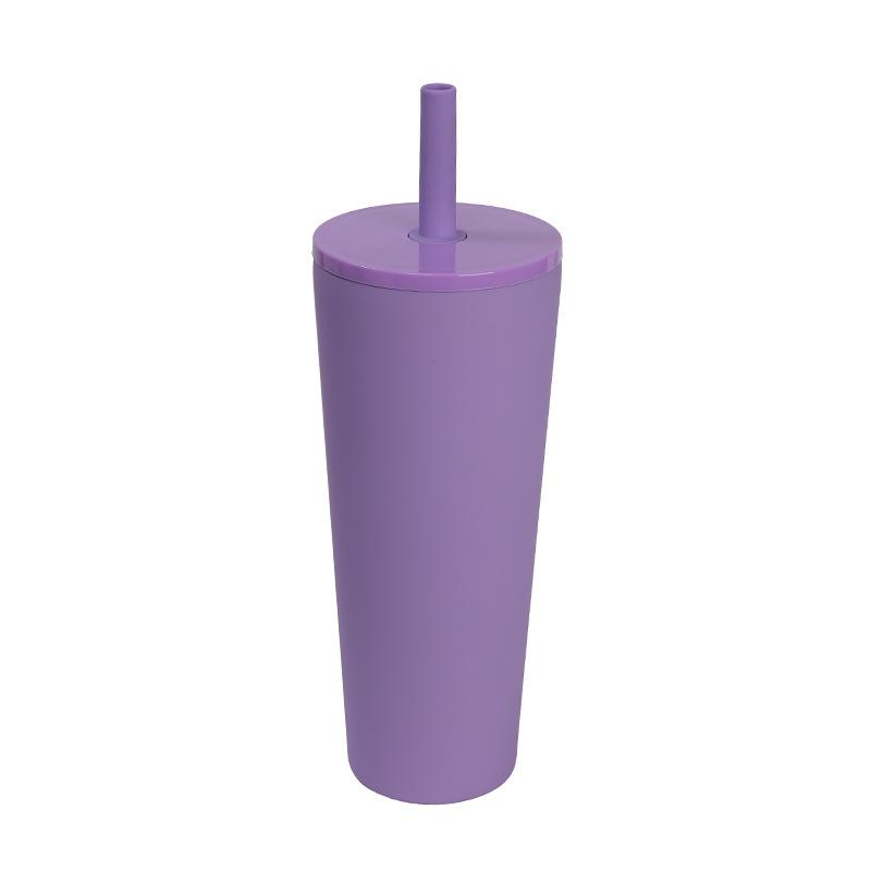 Popular Silicone Straw Stainless Steel Thermal Insulation Water Cup High Value Student High Value Large Capacity Straw Cup