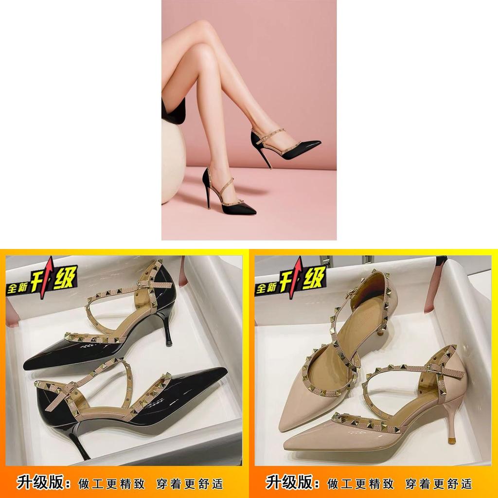 Stylish High Heel Sandals With Shine Pu Material For Elegant Office Wear