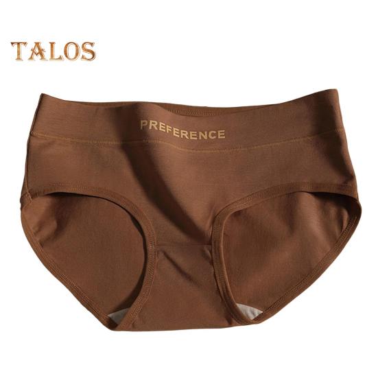 Women Underpants Mid Waist Solid Color Cotton Butt-lifted Good Breathability Elastic Quick-drying Sport Casual Briefs Female Panties