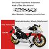 1/12 Scale Yamaha Toy Motors YZF-R1M Alloy Diecasts Motorcycle Models with Shock Absorption Front Wheel Steering Toys for Kids' Gifts
