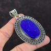Lapislazuli-Anhänger, handgefertigter ethnischer Schmuck, 925er Sterlingsilber-Anhänger, erstaunlicher Edelstein-Schmuck, Vintage-Anhänger, Verlobungsgeschenk für Braut