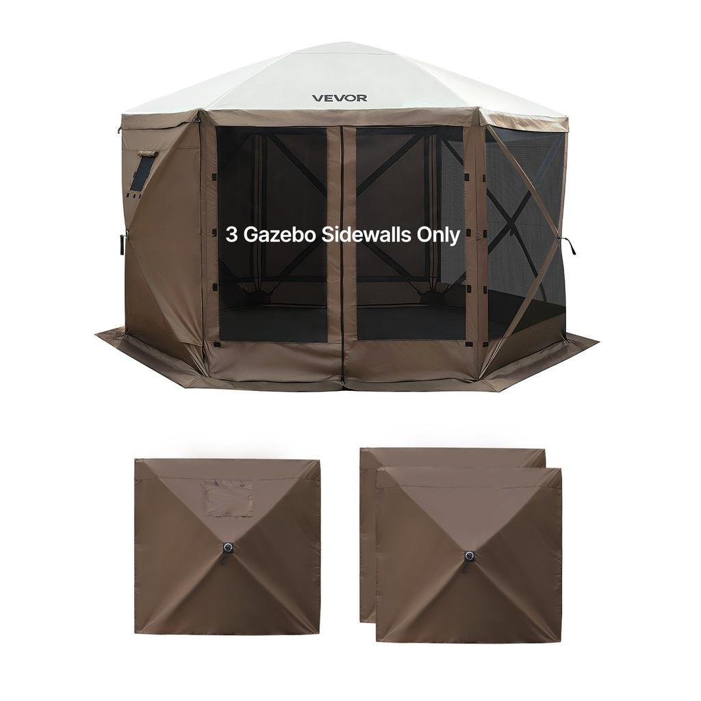 VEVOR Canopy Sidewalls, 1.73 x 1.48 m, Canopy Tent Walls with Waterproof and Sunlight Protection Layer, One-Sided Window Design