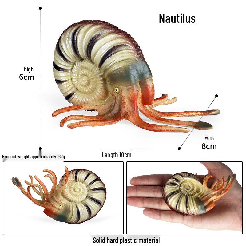 Marine Life Animal Simulation Toy Set: Squid, Crab, Starfish, Tuna
