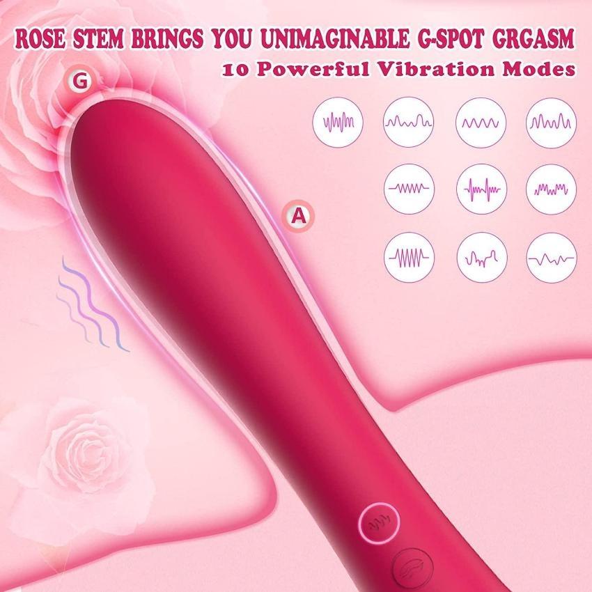 Vylepšená verze vibrátoru Rose Toy Clitoris Licking G Vibrator Top 10 vibračních erotických hraček pro dospělé pro ženy.