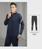 Half-Zip Contrast Stripe Sports Top with Half-Finger Sleeves