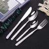 Stainless Steel Cutlery Set Steak Knife Fork and Coffee Spoon Stone Textured Handle High-end Suitable for Restaurants and Hotels