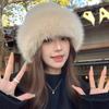 Warm Hat Casual Plush Fluffy Plush Cap Versatile Solid Hat for Holiday Season Thick, Fluffy & Warm with Ear Protection Hat