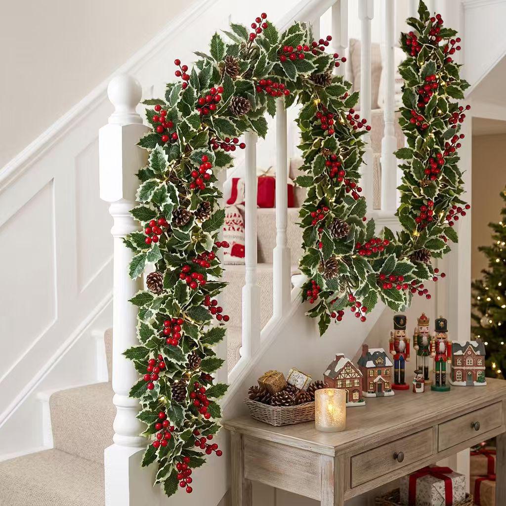 Red Berry Christmas Artificial Vine for Indoor Decoration and Photography Props