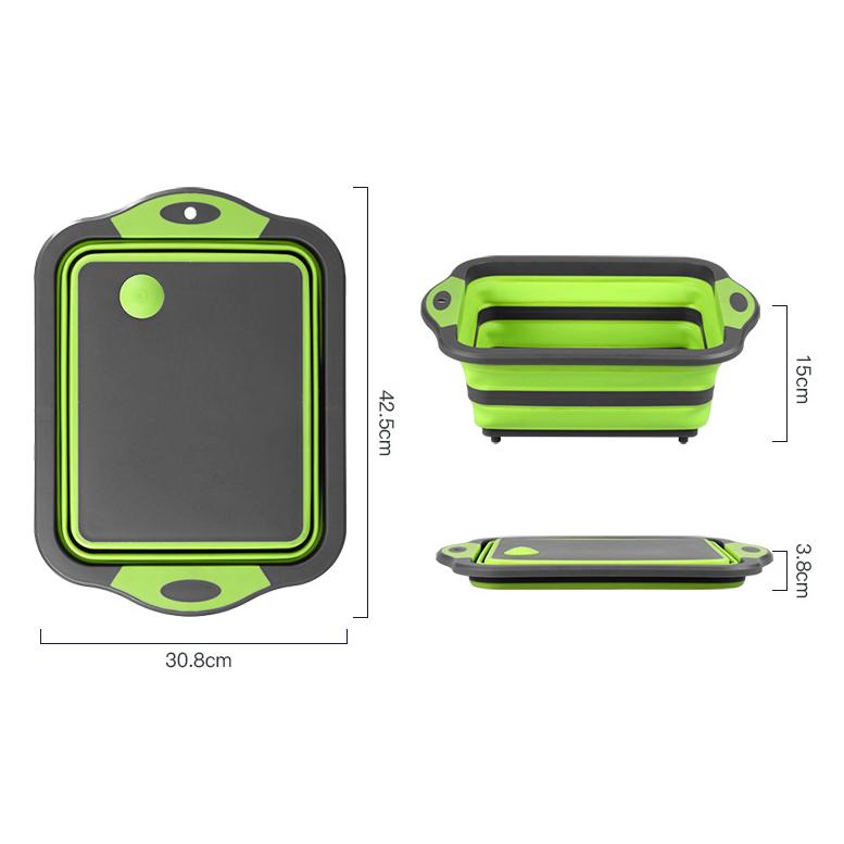 Over The Sink Colander Collapsible Chopping Board Storage Bucket Kitchen Washing Basket Vegetable Fruit Colanders Strainers New Kitchen Essentials