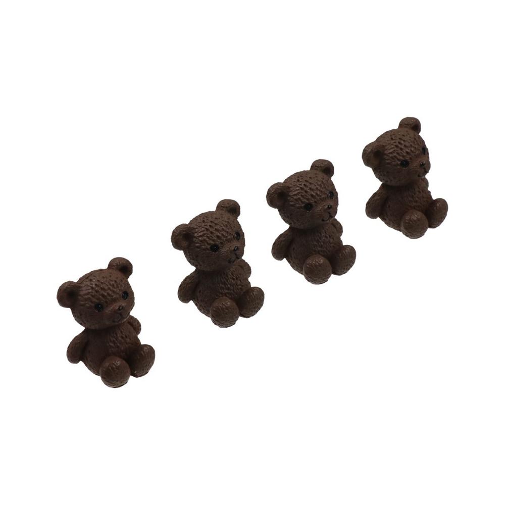 Mini Cartoon Animal Statue Funny Bear Ornament Creative Miniature Bear Figurines  Birthday Cake