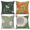 4Pcs Home Decor Cushion Covers, Black Cat & Floral Scenery Pillow Cases For Living Room Sofa Bedroom Car Decoration