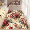 Vintage Floral Pattern Design Carpet Yoga Living Room Room Decor Children's Crawling Mat Doormat Area Rug Games Mat