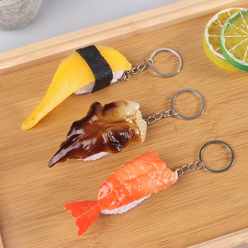 Buy Simulation Fake Sushi Keychain Fun Keychain Rice Ball Salmon Model ...