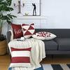 Rote geometrische moderne dekorative Kissenhülle für Kissen Wohnzimmer Sofakissenbezug 45x45 cm Kissenbezug Heimdekoration