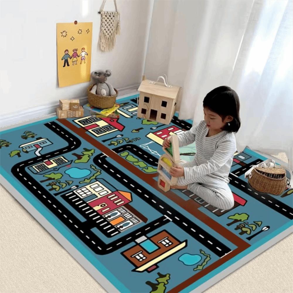

Cartoon Pattern Educational Carpet Soft Digital Alphabet Carpet Hopscotch Carpet Crawling Area Style E