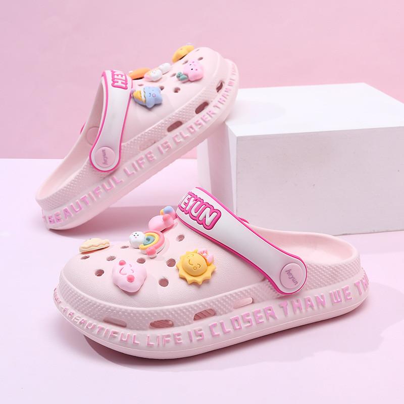 Leichte Atmungsaktive Kinderlochschuhe Slip-on Sommersandalen für Mädchen und Jungen