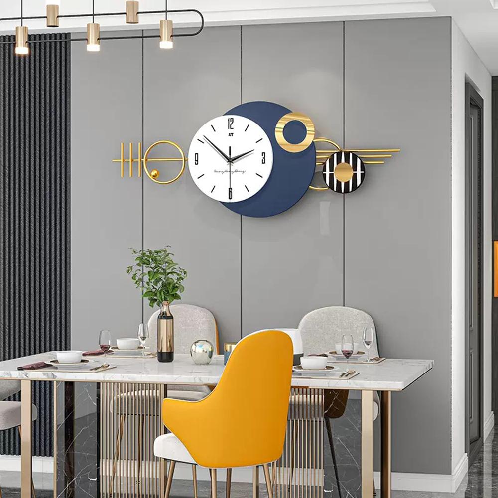 Nordic Luxury Wall Clock Creative Modern Living Room Decor Silent Scandinavian Dining Room Wall Art Clock Bedroom Clock