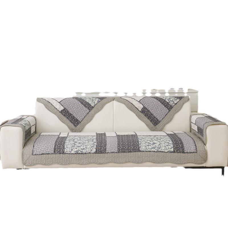 Sofa Cushion Universal In All Seasons, Pure Cotton Seat Cushion, Simple And Modern Nordic Cotton Block Non-Slip Sofa Towel, Cover Cloth Cushion