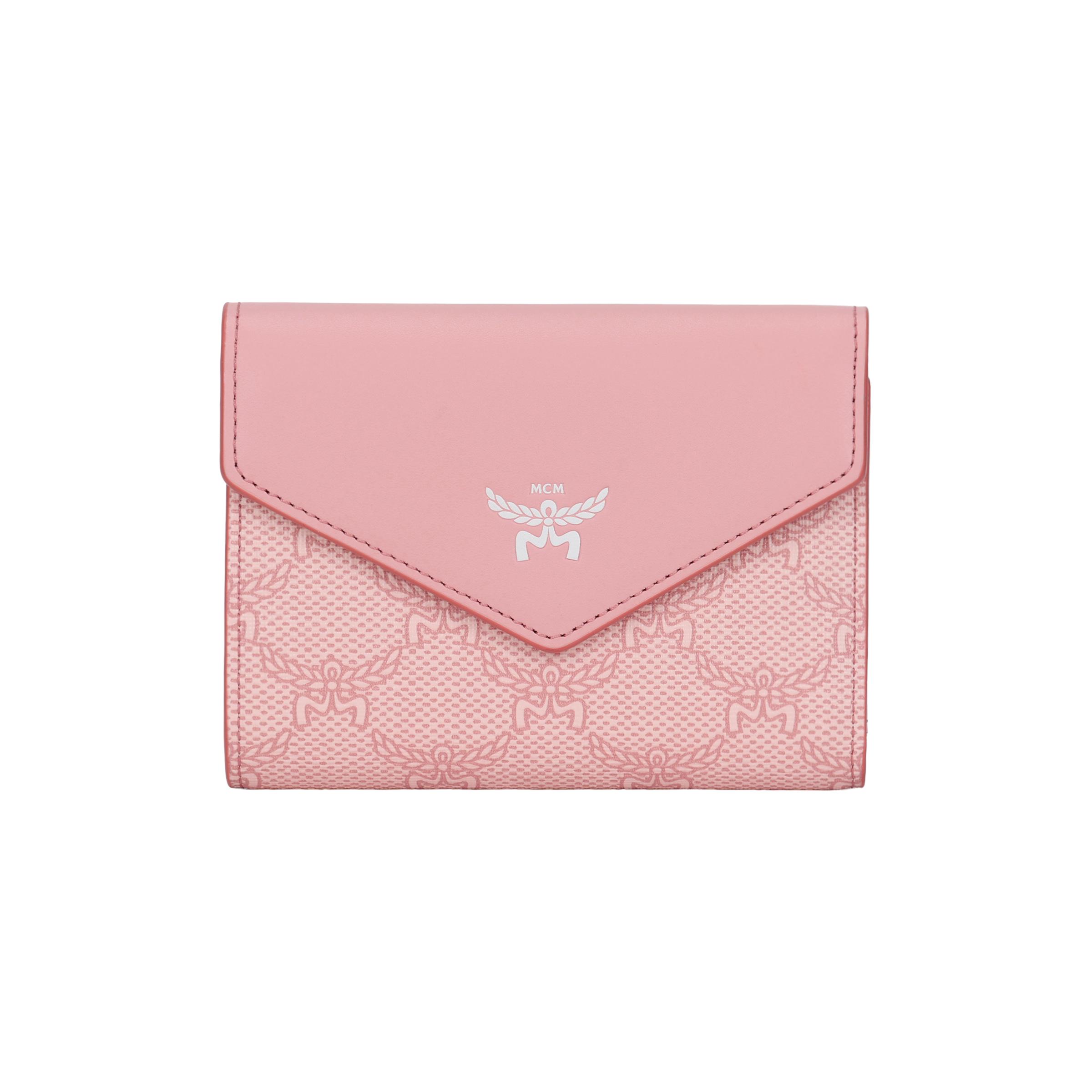 MCM Himmel Lauretos Wallet Small Pink Women wallet Gold MYSEAAC01P6001 Basic Set BagDust Bag 24990₽