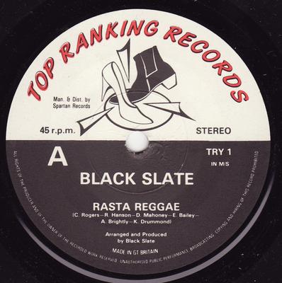 7inch Record BLACK SLATE - Rasta Reggae TRY1 Top Ranking Rec 1981 UK Reggae, Ska & Dub Used
