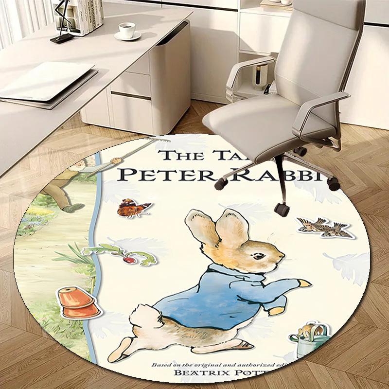 1pc Peter Rabbit1 Design Printed Area Round Carpet for Bedroom Living Room Home Decor Rugs Mat Non Slip Mat Rug for Bedside