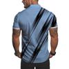 2026 Summer New Style Men's Short-Sleeved Polo Shirt with 3D Vertical Pattern Print - Street Casual
