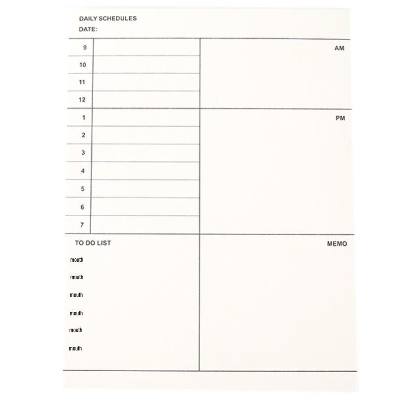 Blocco Note Strappabile: Agenda Business Mensile e Settimanale