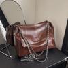 Simple casual retro tote bag large capacity chain shoulder bag personalized versatile women's messenger bag women's bag