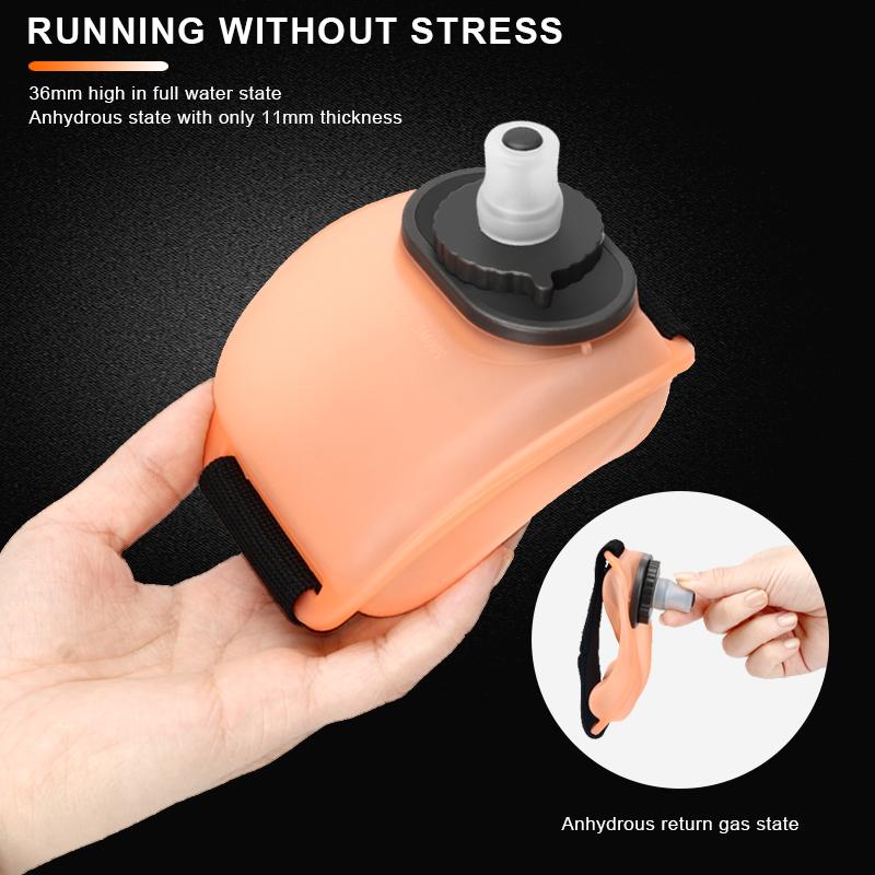 Cycling Wrist Water Bottle Silicone Portable Marathon Hydration Pack Hiking Bike Water Bottle Outdoor Sports Running Camping