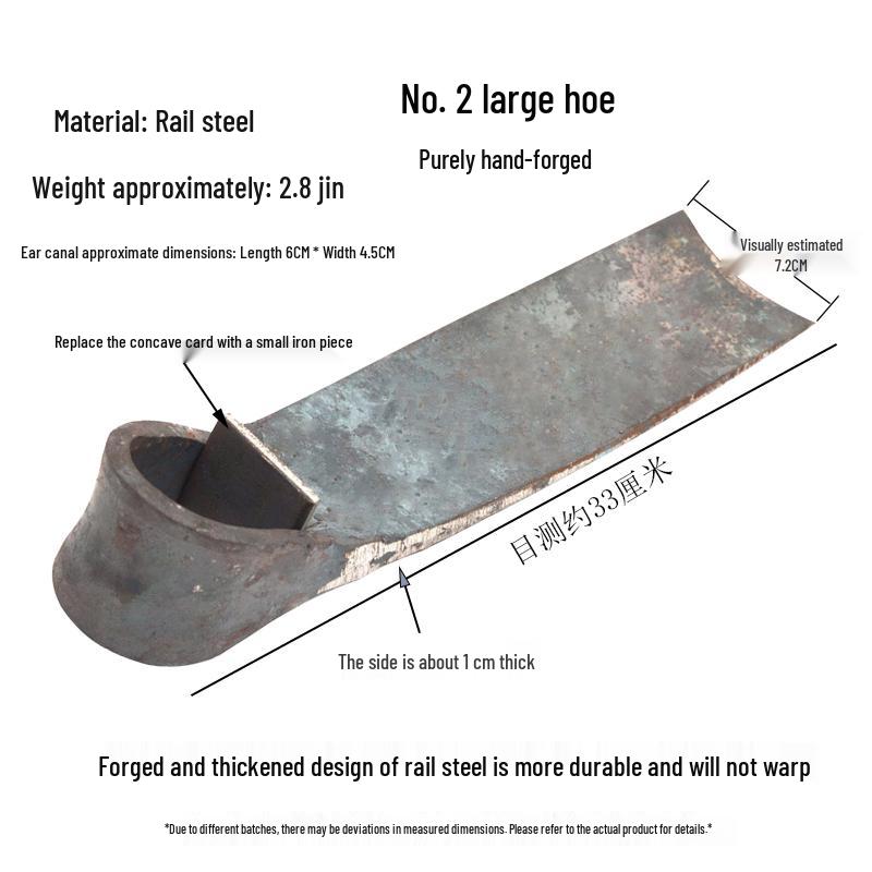 Forged Steel Blacksmith Hoe for Planting & Digging