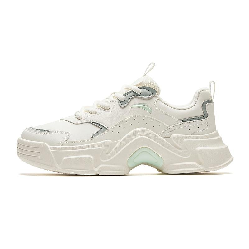 (WMNS) ANTA Platform Leather White Green Grey Women s 922328816-4 EU 39