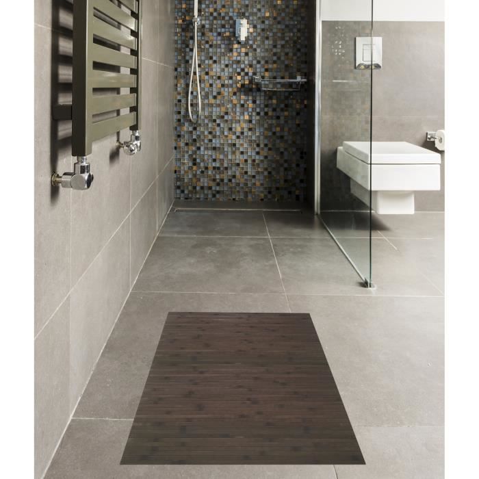 Storplanet Tapis En Bambou Cool Wengé 60 X 90 Cm