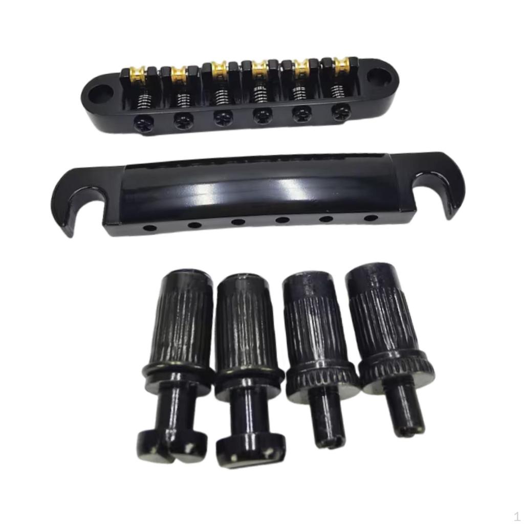 Bridge And Tailpiece for Electric Guitar. Easy Installation. Upper Lower Saddles. Reliable Metal