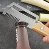 Multifunctional Vegetable Peeler with Sharp Stainless Steel Swivel Blade Wooden Handle and Bottle Opener for Kitchen Fruits