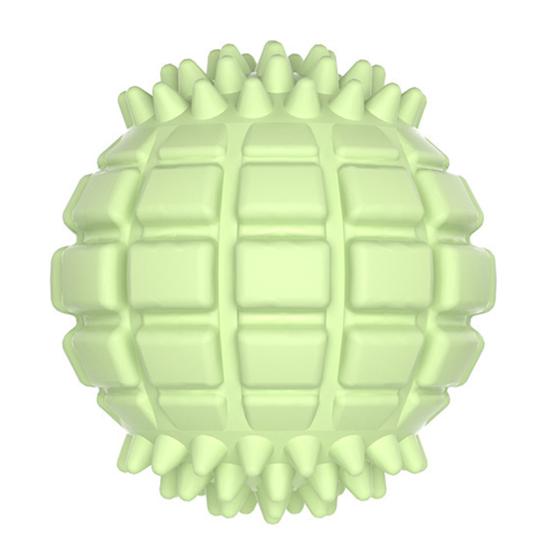 

Squeaky Dog Ball Toy Spiky Textured Ball Dog Chew Toy Teeth Cleaning Toy for Dogs Outdoor Training Interactive Fetch Play зелений